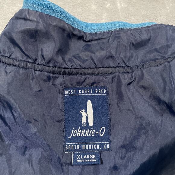 Johnnie O Wes Vest Mens XL Blue Full Zip Outdoor Casual Beach Surf Layering - Picture 3 of 10